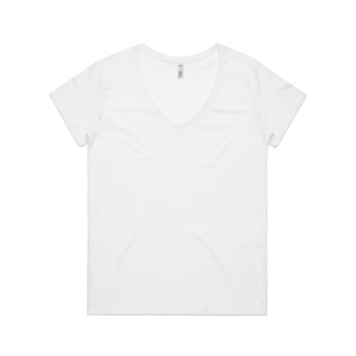 WHITE wo's-chloe-v-neck-tee-white